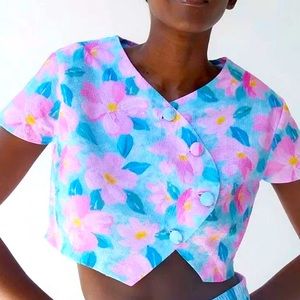 TACH Olena Linen Floral top